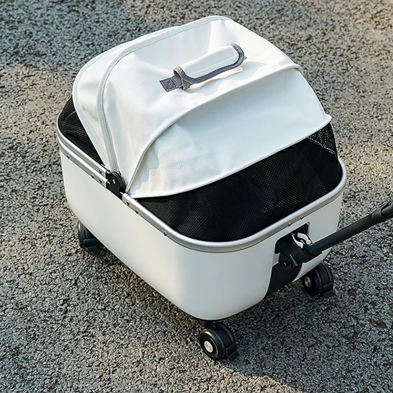 

Pet Cart Dog and Cat Travel Cart Outward Trolley Box Large Space Small Dog and Cat Mobility Basket Pet New Year Gift