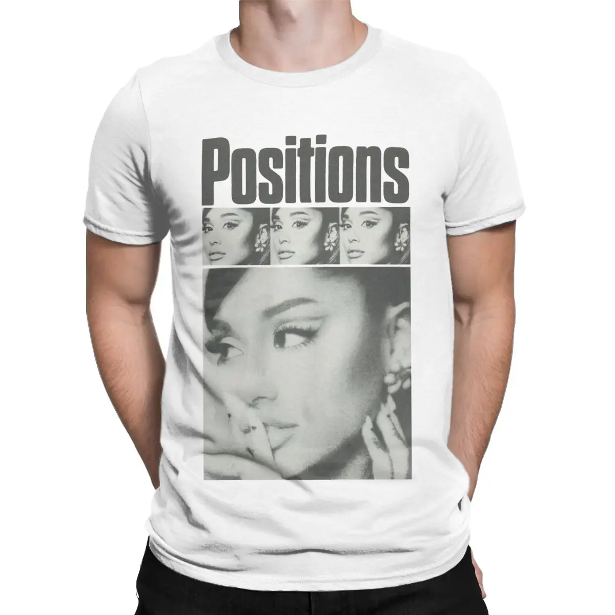 Ariana Grande Positions Rewind Album T Shirt Apparel Men Women 100% Cotton Vintage Eternal Sunshine T-shirt Short Sleeve Clothes