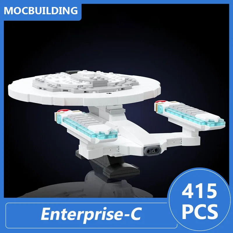 Enterprise-C Model Moc Building Blocks Diy Assemble Bricks Space Educational Creative Collection Display Toys Xmas Gifts 415PCS