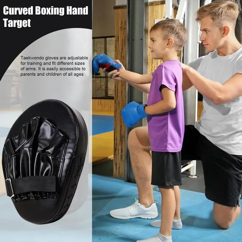 Boxing Mitts Curved Punching Mitts Training Gear Punching Training Hand Pads Adjustable Thick Durable For Karate Kickboxing