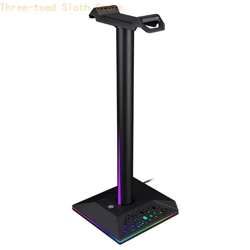유니버설 헤드셋 홀더 분리 가능한 RGB 헤드 장착 게이머 데스크탑 테이블 게임 이어폰 홈 오피스 액세서리 E74A