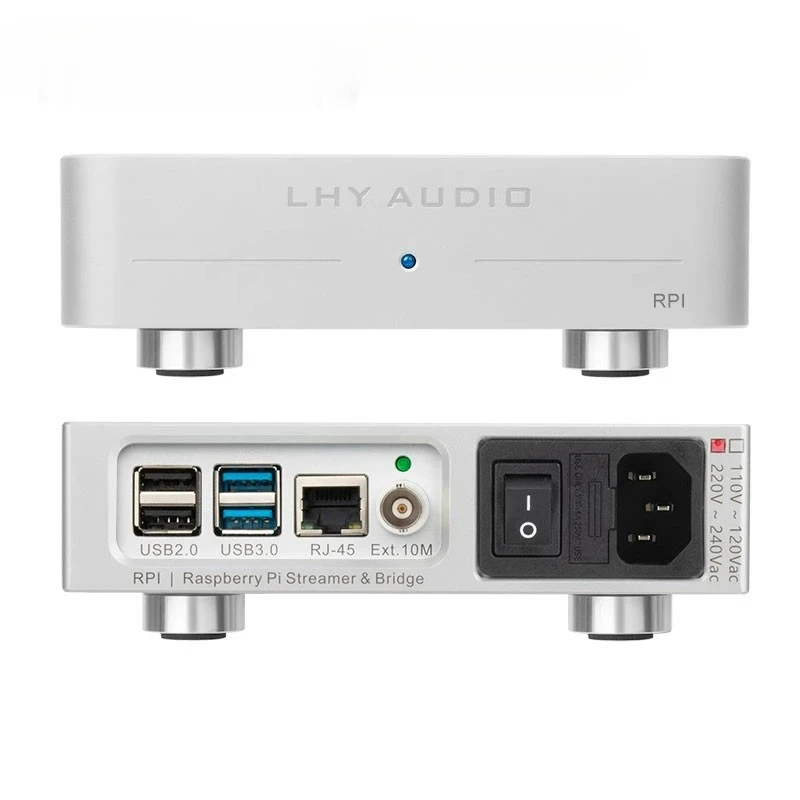 LHY silvery RPI streaming digital music turntable Roon HiFi audio player Raspberry Pi Streamer & Bridge