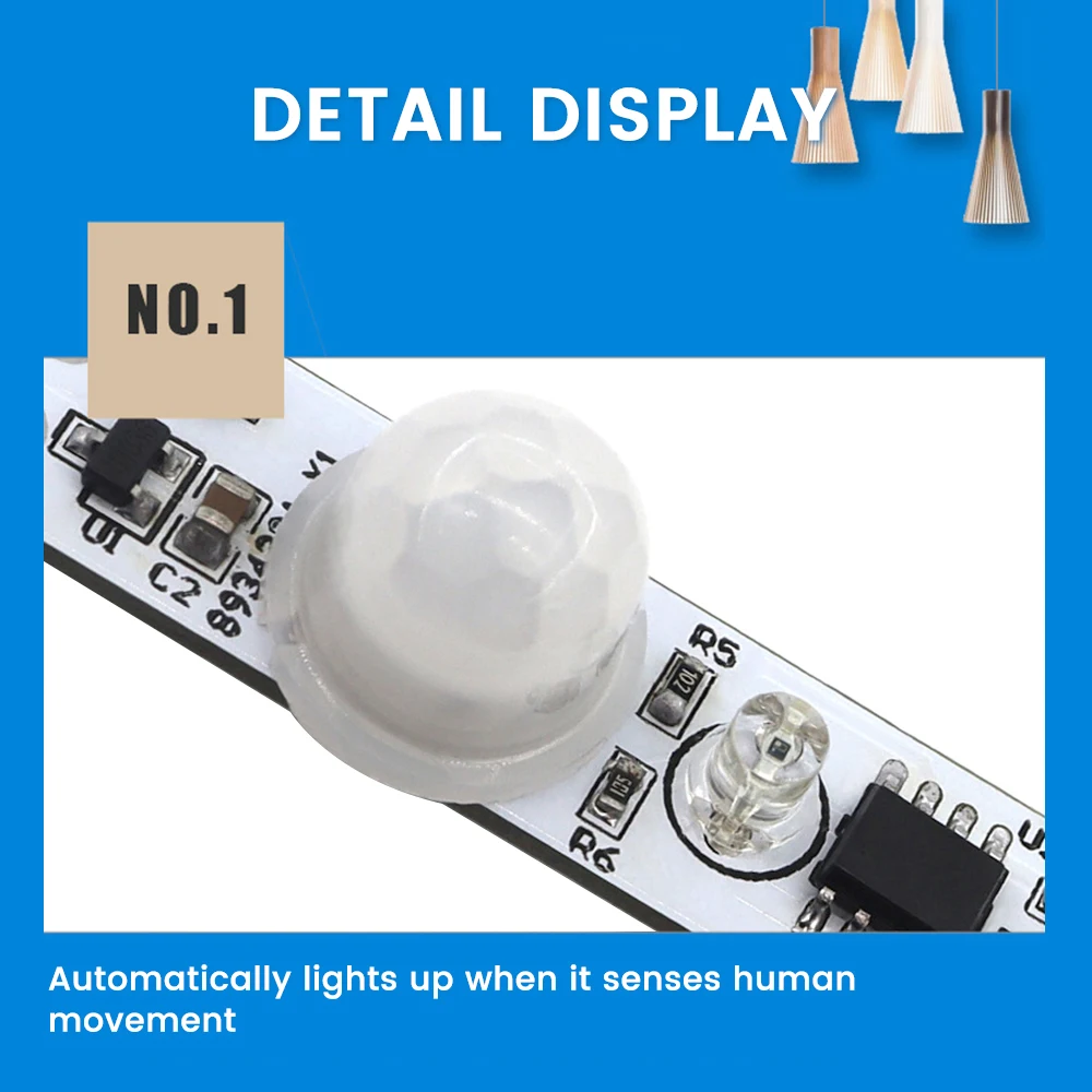 DC5-24V 3A moduł indukcyjny ludzkiego ciała na podczerwień lampa LED do szafki moduł przełączający czujnik ludzkiego ciała z czujnikiem światła