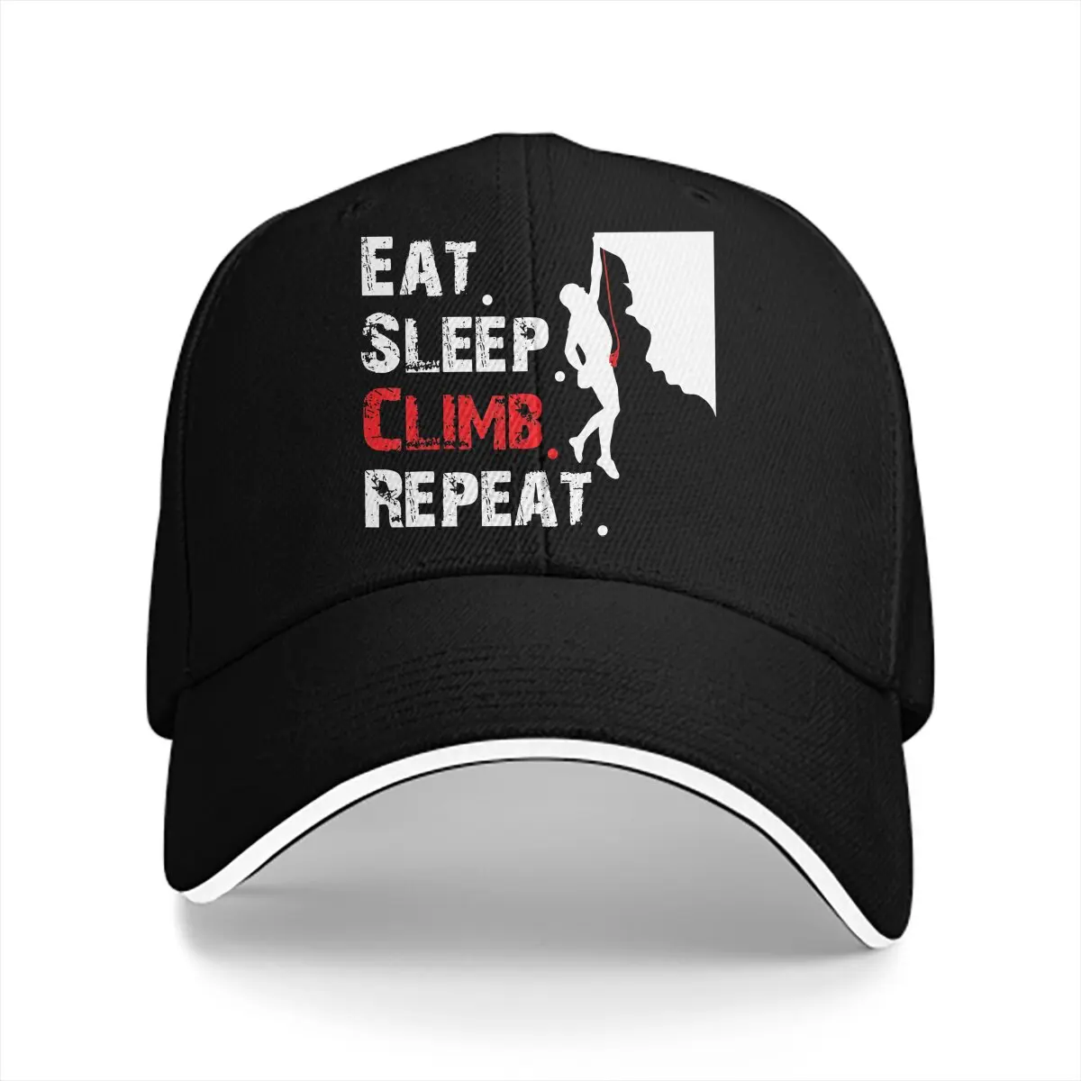 Summer Cap Sun Visor Eat Sleep Climb Repeat Hip Hop Caps Mountain Climber Cowboy Hat Peaked Hats