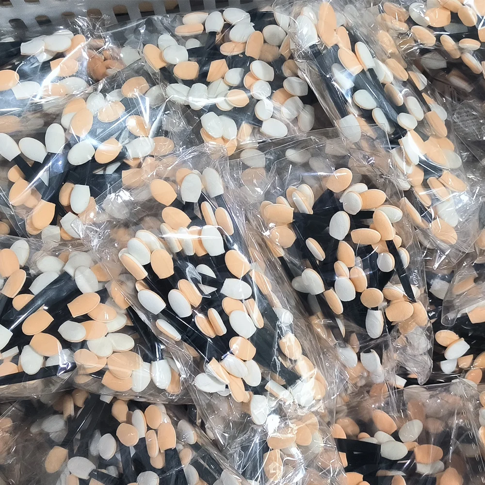 10/30/50/100Pcs Double Ended Nail Art Sponge Brushes Powder Pigment Eyeshadow Applicator Stick MiniPortable Makeup Manicure Tool