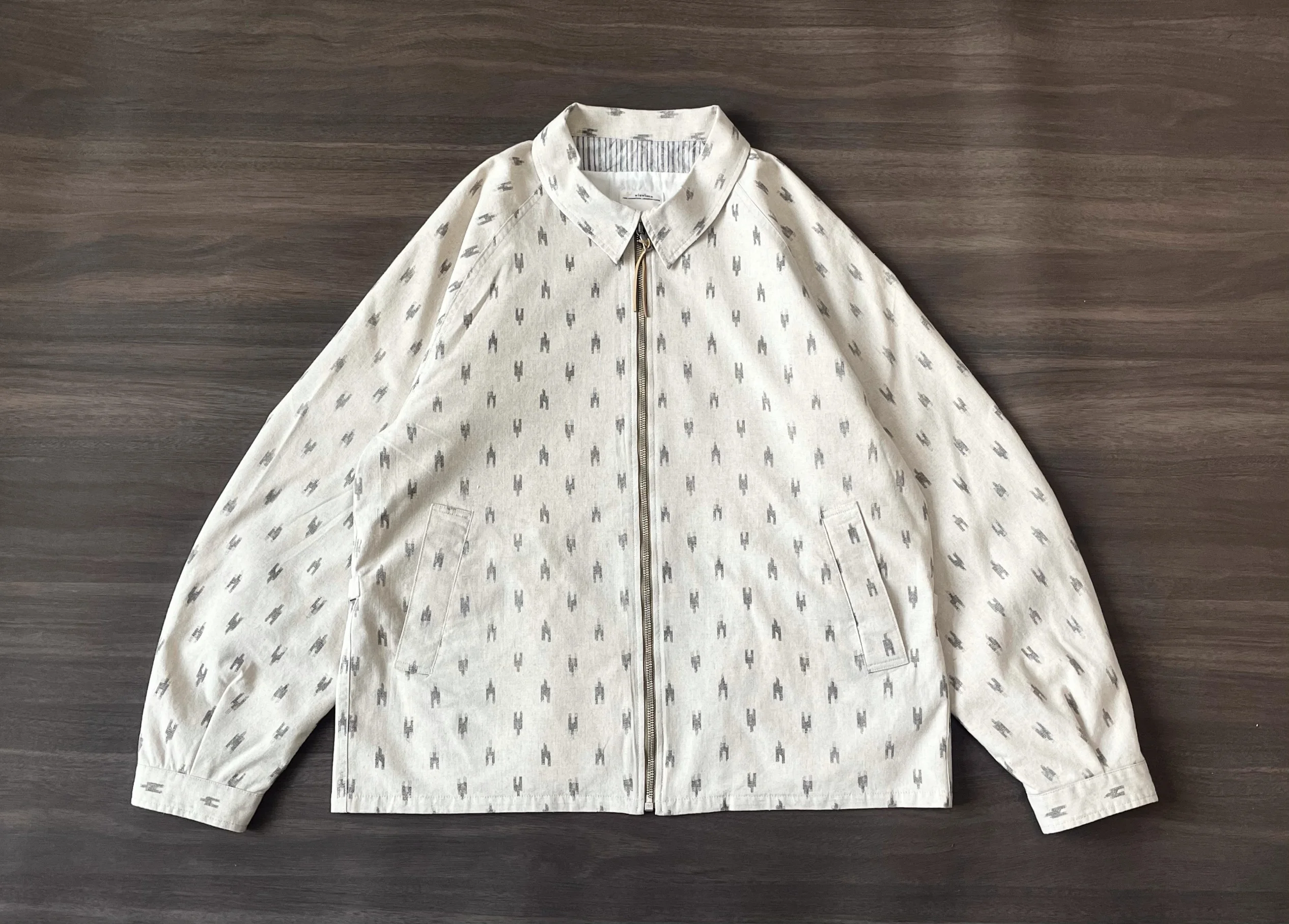 2025 سترة VISVIM PEYTON SWING TOP KASURI المخصصة، الأموال القديمة الرياح فيبي