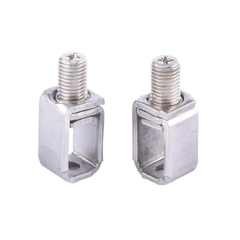 2PCS M8 304 Stainless Steel Wiring Terminal M8 Connector 13.2*22.5*12 Copper Screw Wire Connector Screw Terminal