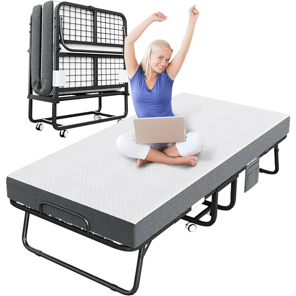 Folding Bed With Ma… - image