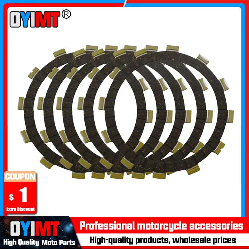 Piezas de motor de motocicleta, Kit de Placas de fricción de embrague para Hyosung GA125 Cruise GF125 GT125 GV125 RT125 XRX125 XRX125 SM 2000-2009
