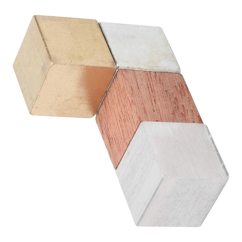 4PCS Cubes Set For Density Measurement Same Volume Different Mass Materials Physics Experiment Teaching Tool