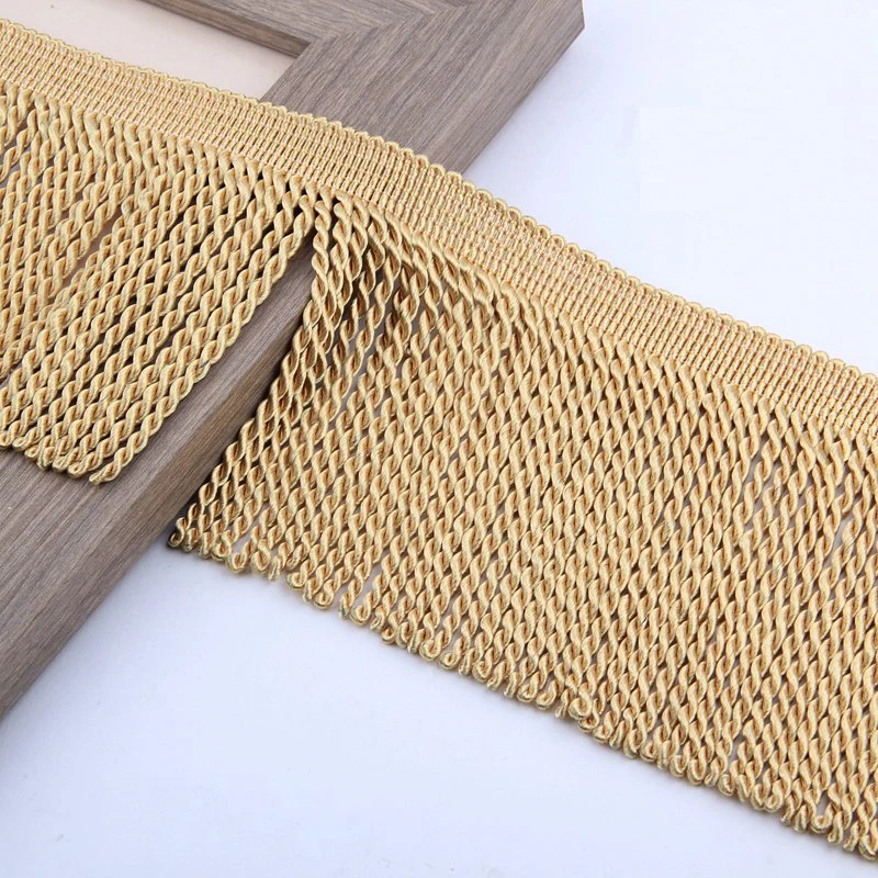 12Yards/lot Tassel Fringe Trim 12cm Long Tassel Braided Sewing Crafts Trimmings Edging Curtains Cushion Sofa Decor