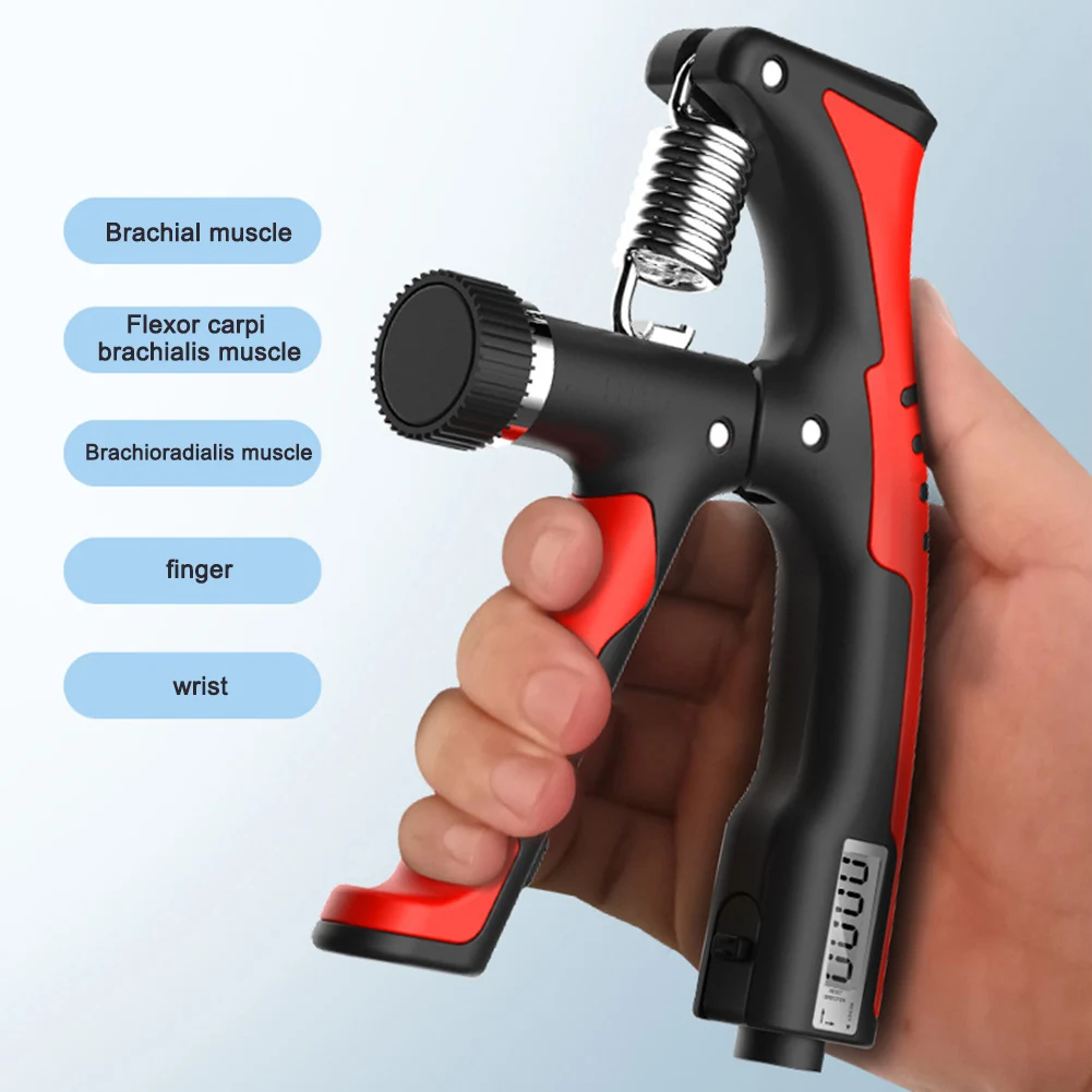 10-100KG Forearm Hand Trainer with Counter Fitness Training Wrist Gripper Digital Display for Muscle Building and Injury Recover