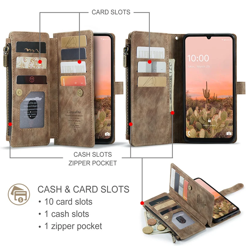 Leather Wallet Card Phone Case For Samsung Galaxy A56 A36 A16 A55 A35 A25 A15 A54 A34 A24 A14 A53 A33 A23 A13 A52S A32 A51 Cover