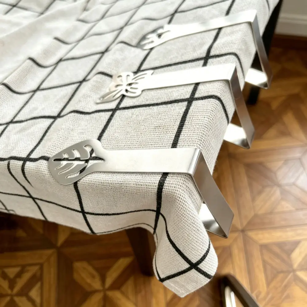 Durable Table Cover Clips Stainless Steel Holder Anti Slip Clamp For Home Kitchen Restaurant Outdoor Picnic