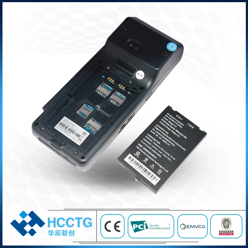 Terminal POS inteligente HCC-Z90 Versiรณn 4G, Android 7,1, 5 pulgadas, LCD, con impresora de 58mm