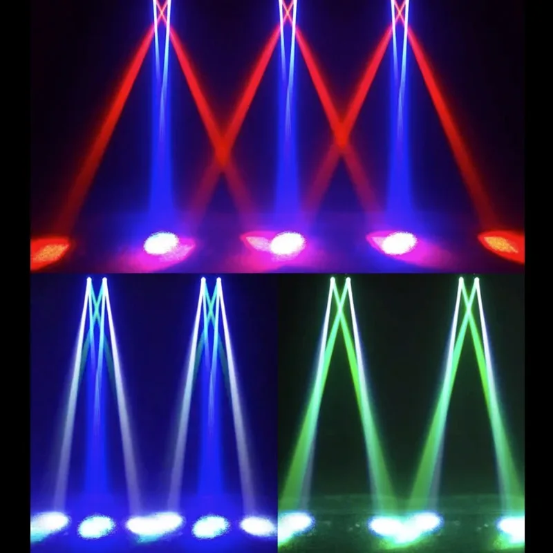 

DMX 36W LED 3-in-1 Moving Head Light Disco Gold Strobe Beam Green&Red Laser Party Lighting For Dj Show Christmas