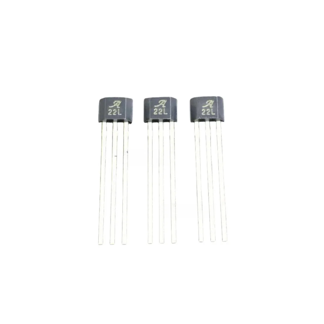 10pcs/ A22L linear Hall sensor A1322LUA-T screen printing 22L Hall element SIP-3 in-line insertion