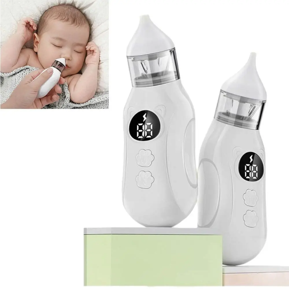

Rechargeable Baby Electric Nasal Aspirator with 9 Suction Levels 2 Silicone Tips Newborn Nose Sucker Anti Backflow