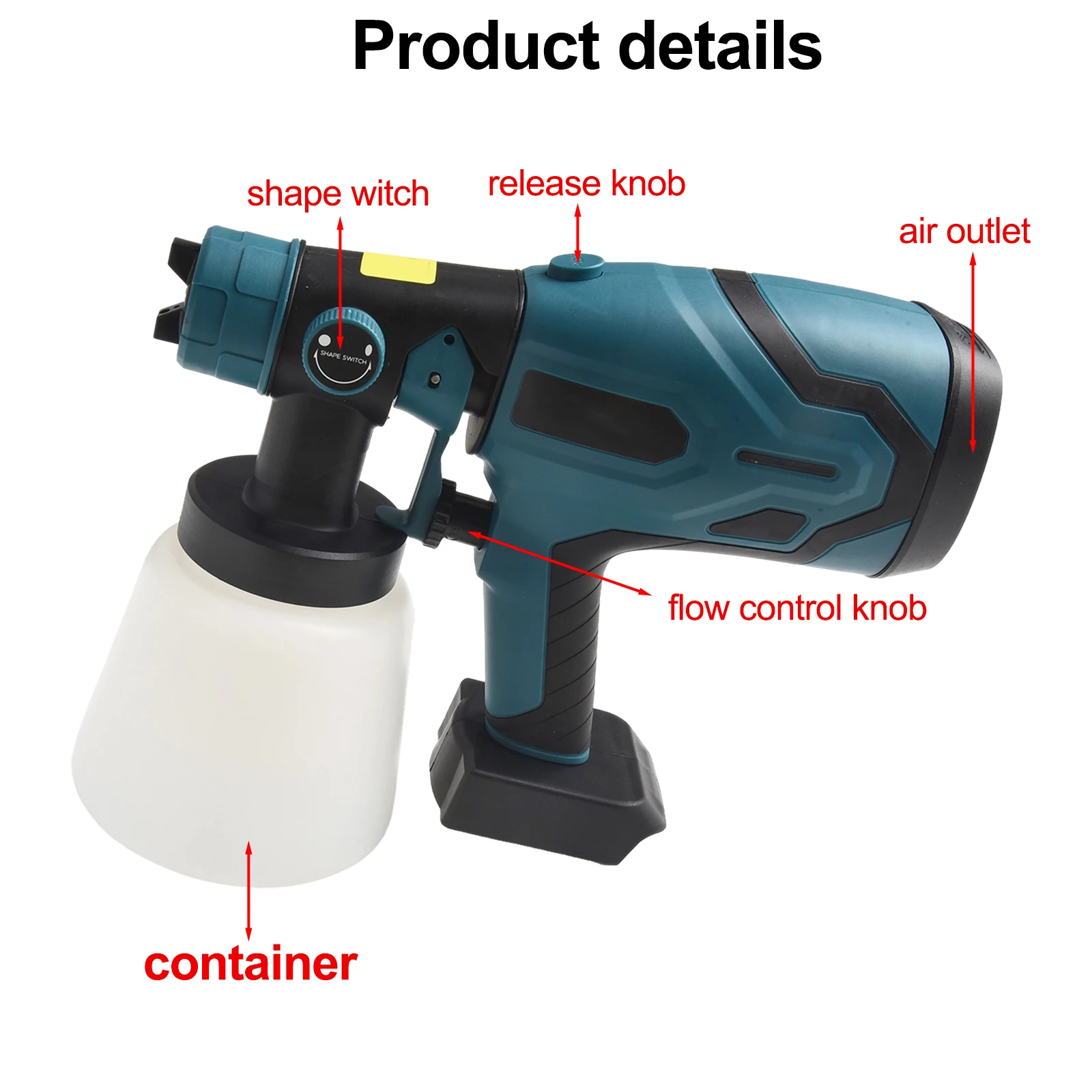 Battery Paint Spray System For MK 18V Battery With 800ml Paint Container Cordless Convenience Efficient Coverage Smooth Finish