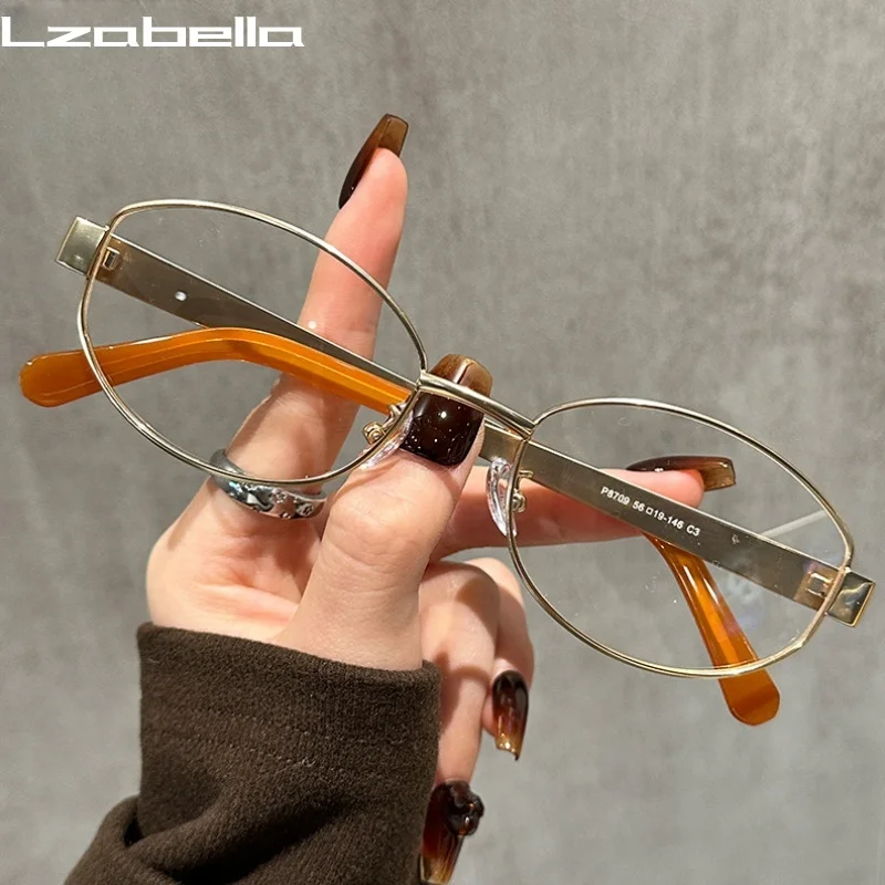 

Lzabella New Fashion Glasses Frames Women's Anti-Blue Light Men's Round Eyeglasses Retro Classic Prescription Eyewear 8709