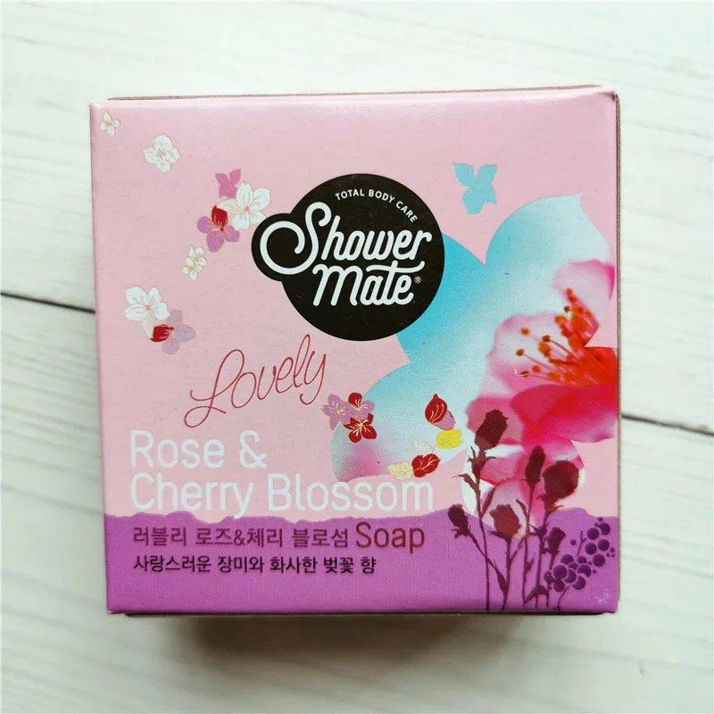 Korean Rose Cherry Blossom Face Wash Facial Bath Bar Soap