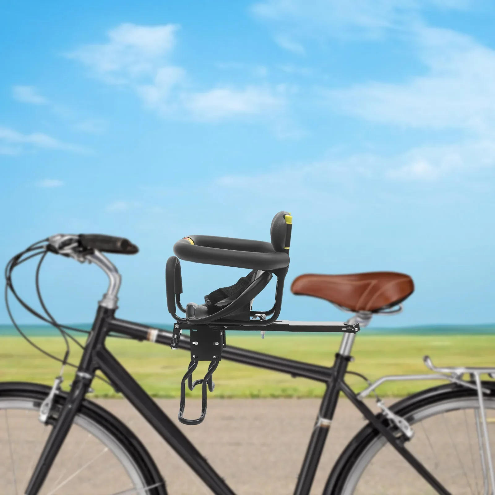 Seggiolino anteriore per mountain bike per bambini Seggiolino per sedia anteriore per bicicletta Seggiolino per bambini di sicurezza per bicicletta per bambini