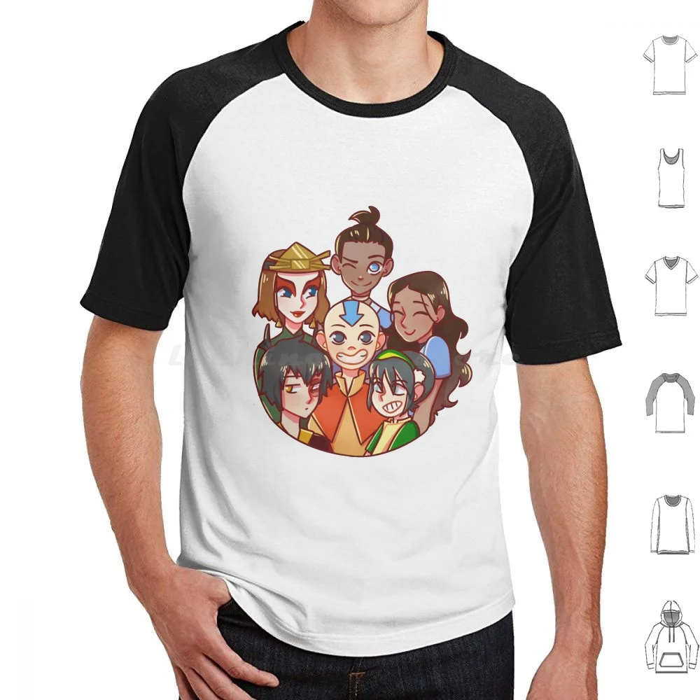 The Gaang T Shirt Cotton Men Women Diy Print The Last Airbender Katara Aang Sokka Suki Toph Zuko Toph Beifong Water Bender