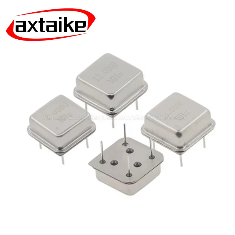 

5PCS Square Active Crystal Oscillator 1m 2m 4m 6m 8m 10m 11.0592m 12m 16m 20m 22.1184 24m 25m 27m 30m 40m 50m MHz DIP 4Pin