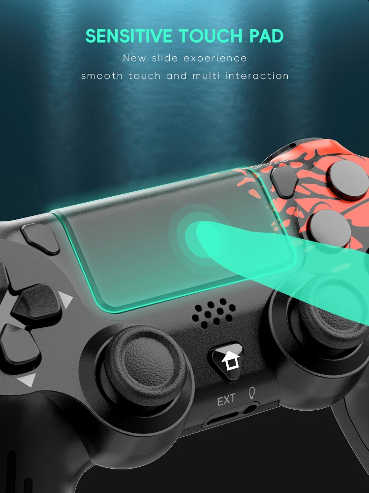ضفدع بيانات-وحدة تحكم لاسلكية لجهاز PS4 Pro ، لوحة ألعاب متوافقة مع البلوتوث ، عصا تحكم للكمبيوتر الشخصي ، أندرويد