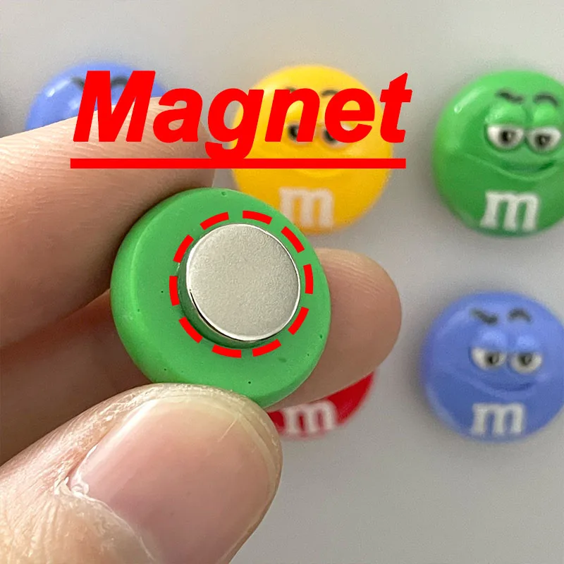 10Pcs Cute Magnets For Refrigerator Funny Letter M Bean Fridge Magnets DIY Fit Magnetic Whiteboard Decoration Child\'s Party Gift