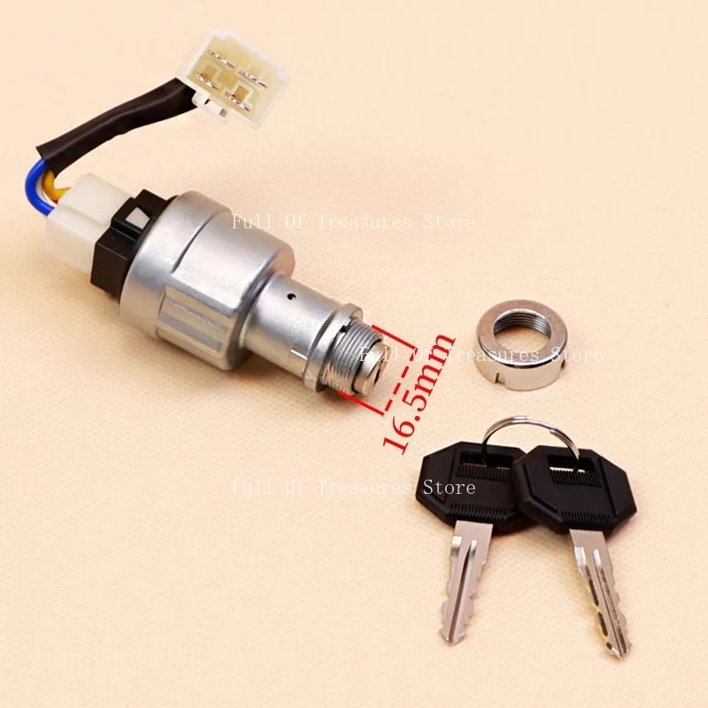 Starting Ignition Switch JK411 Key 011187 Starting Switch Four Wire Preheating Is Suitable for Heli Liugong Longgong