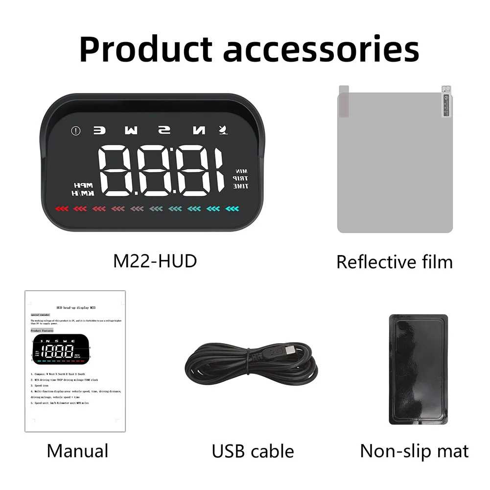 LCD Display Car HUD  Enhanced Safety  Fast and Accurate Data  Interface Options  Compatible with All Vehicles