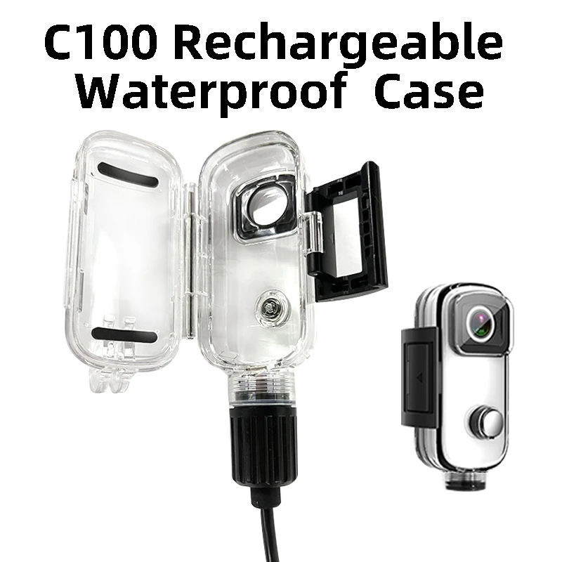 Sjcam Series Action Cam Original Accessories Waterproof Case  C100/C100+ While Charging And Recording Anti-fall Protective Shell