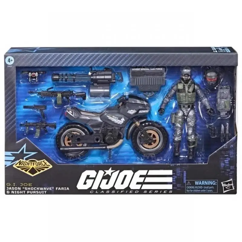 Hasbro G.I. Figura De Ação Anime, Original, Em Estoque Joe Classificado Série Shockwave Faria e Modelo De Perseguição Noturna, Série Classificada, G.I. Jasão