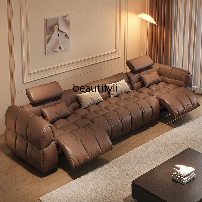 

Отличные скидки! Электрический диван-реклайнер прямой формы, регулируемый, для дома, кожаный, для гостиной виллы.