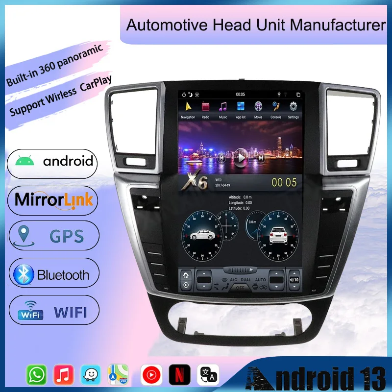 

Android 13 Car Radio For Mercedes Benz ML W166 GL X166 ML300 ML350 ML400 ML550 GL350 GL400 Multimedia Player Wireless Carplay