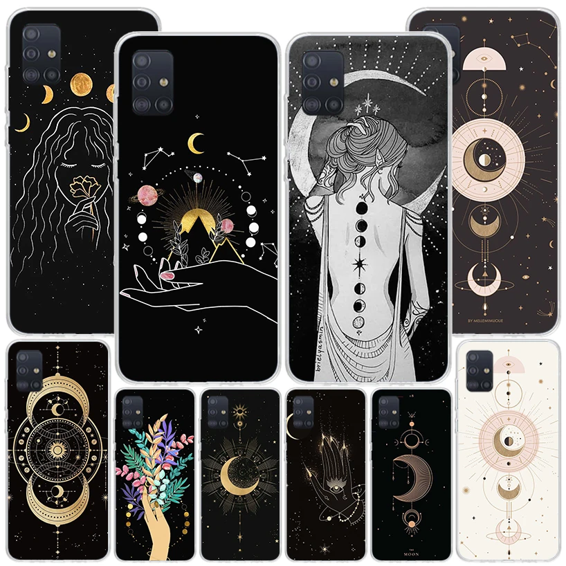 Moon Mystery Totem Witche Phnoe Case for Samsung Galaxy A51 A50S A71 A70 A41 A40 A31 A30 A21S A20S A10S A21S A6 A7 A8 A9 Cover C