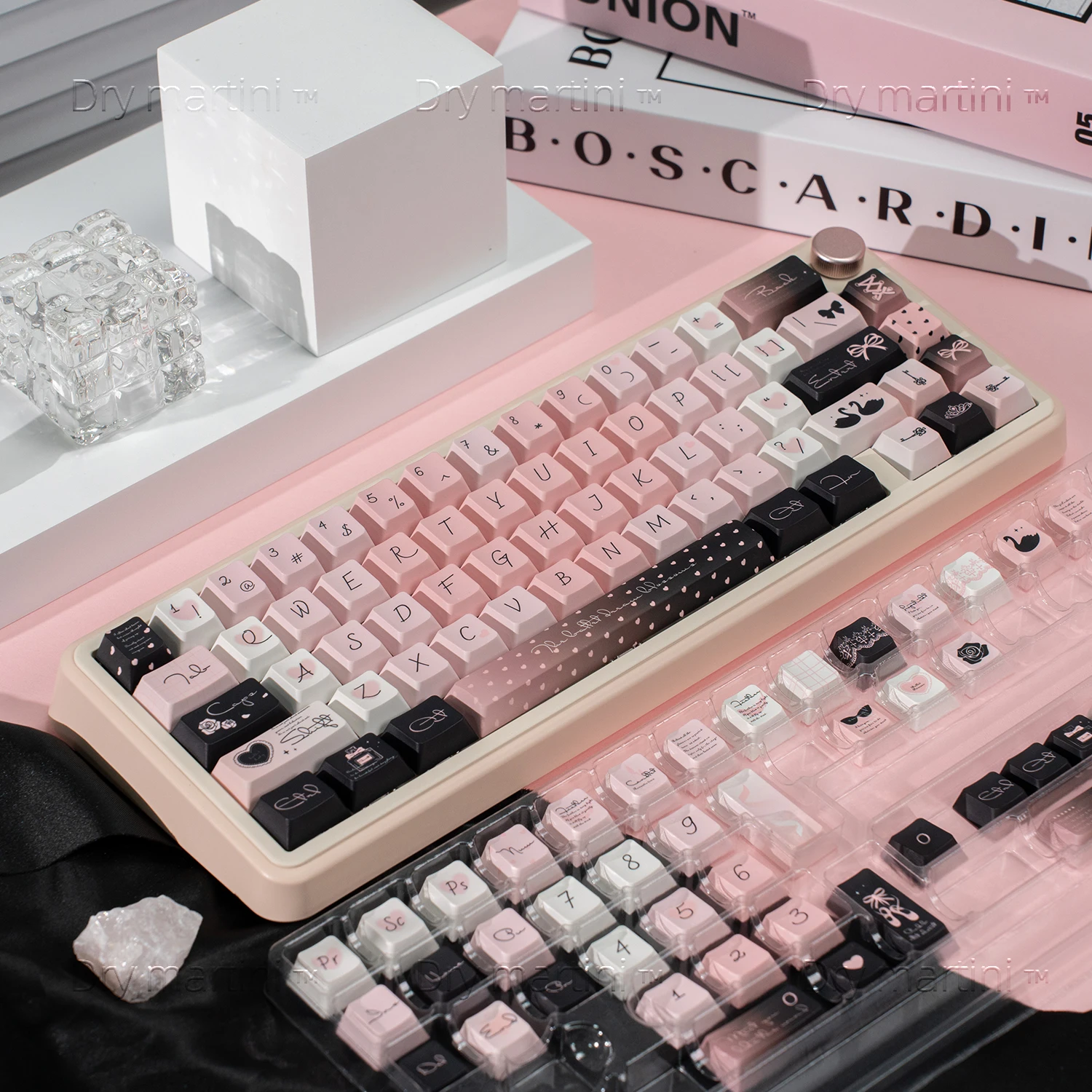 حلم الباليه موضوع كيكابس PBT Keycap التسامي كري الملف الشخصي للوحة المفاتيح الميكانيكية مخصص لطيف شخصية قبعات المفاتيح