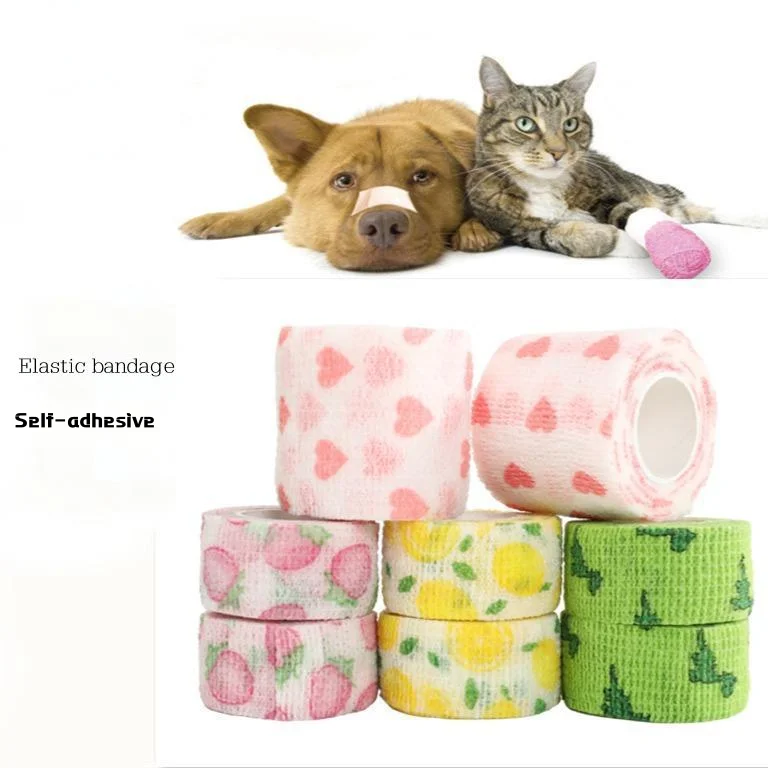 

Pet self-adhesive bandage cat and dog bandage leg cover for outdoor use anti dirt protection disposable pet foot cover in stocks