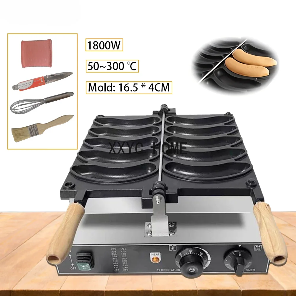 Electric Banana Shape Waffle Makers 1800W Waffle Making Machines 5PCS Taiyaki Waffle Maker Nonstick