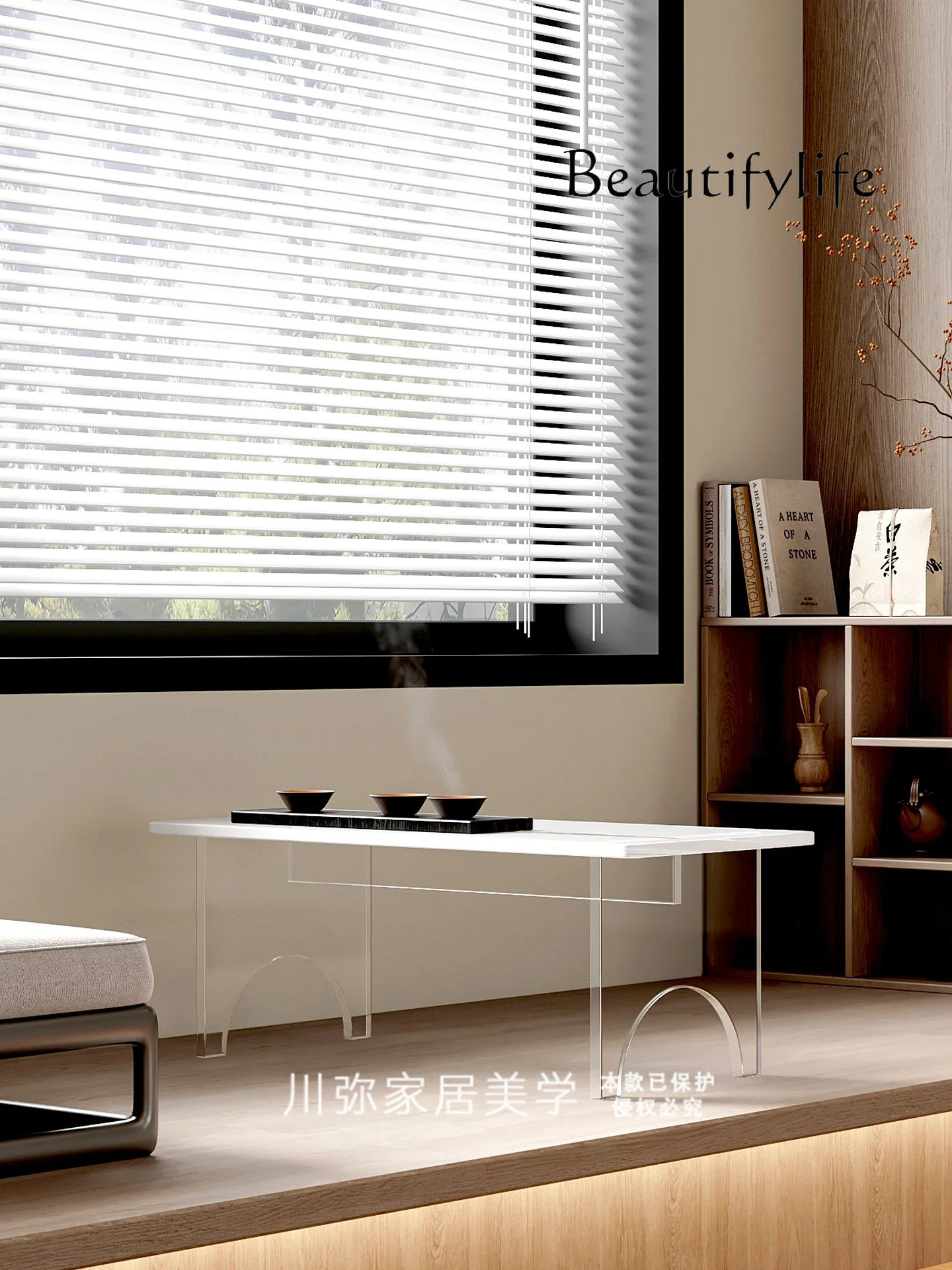 BJ Acrylic Bay Window Bay Window Mat Small Table Small Coffee Table Tatami Sitting Low Table