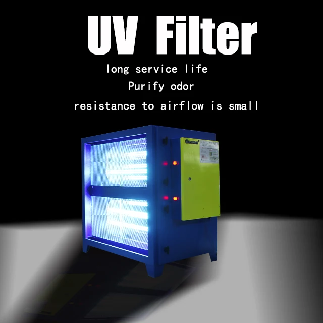 UV Ozone Filter Air Cleaner System With Removal Rate 95% Odour for Kitchen Fume Smell and Manufacturing VOCS Odor Clean Filter