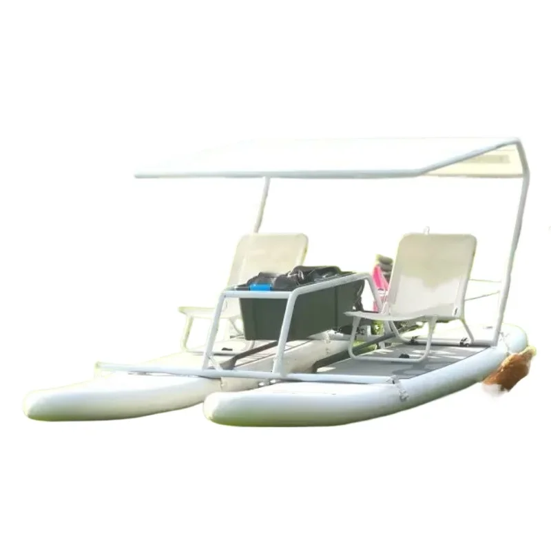 Luxury Portable Durable Recreational Fishing Boardwalk Water Sports Bike Pedal Bike Catamaran for Lakes and Oceans