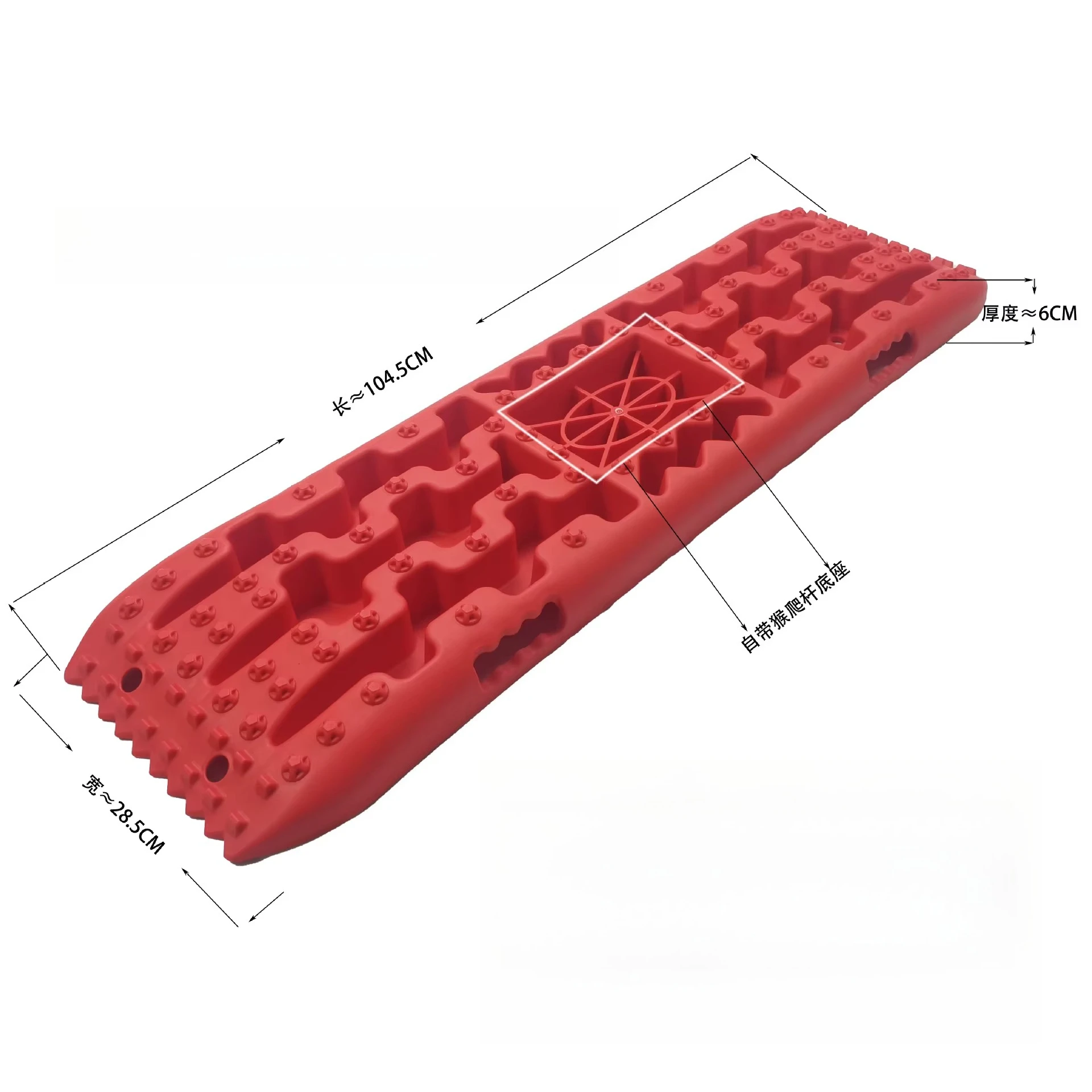 Off Road Recovery Tracks for Car Truck Sand Mud Snow Traction Boards with Base Plate