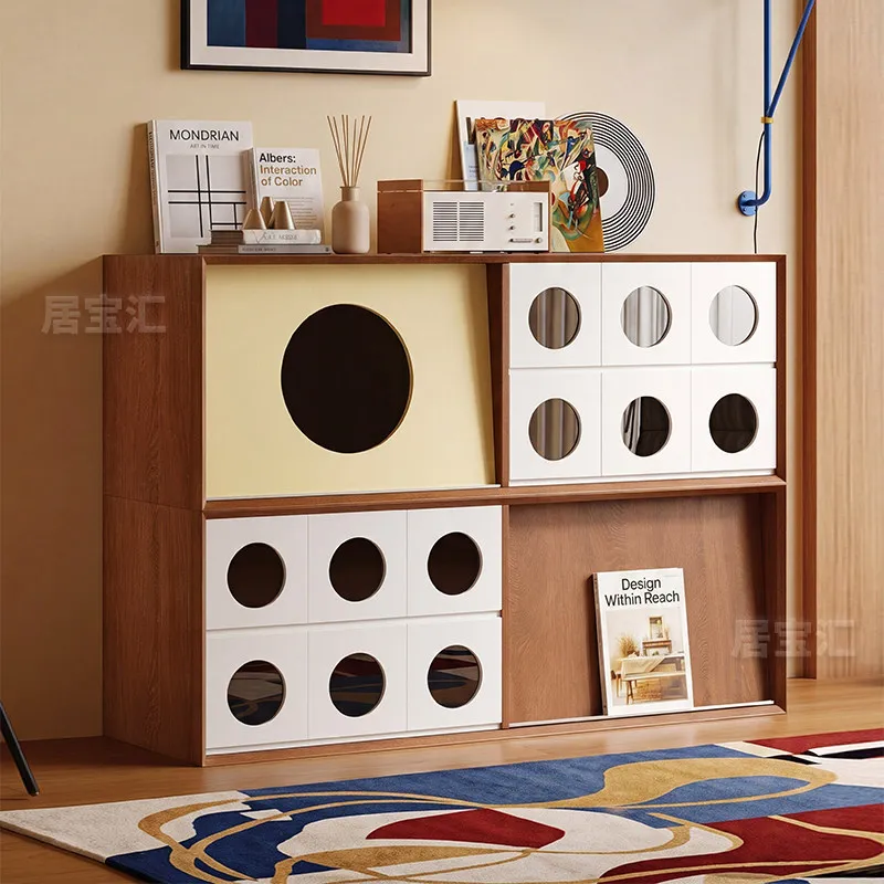 LMM retro bucket cabinet integrated against the wall floor locker module combination storage
