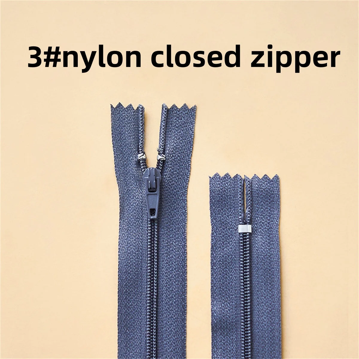 10pcs #3 Nylon Closed-End Zippers 18cm Short Size Durable Sewing Supplies for Dress Pants Front Crotch & Pockets