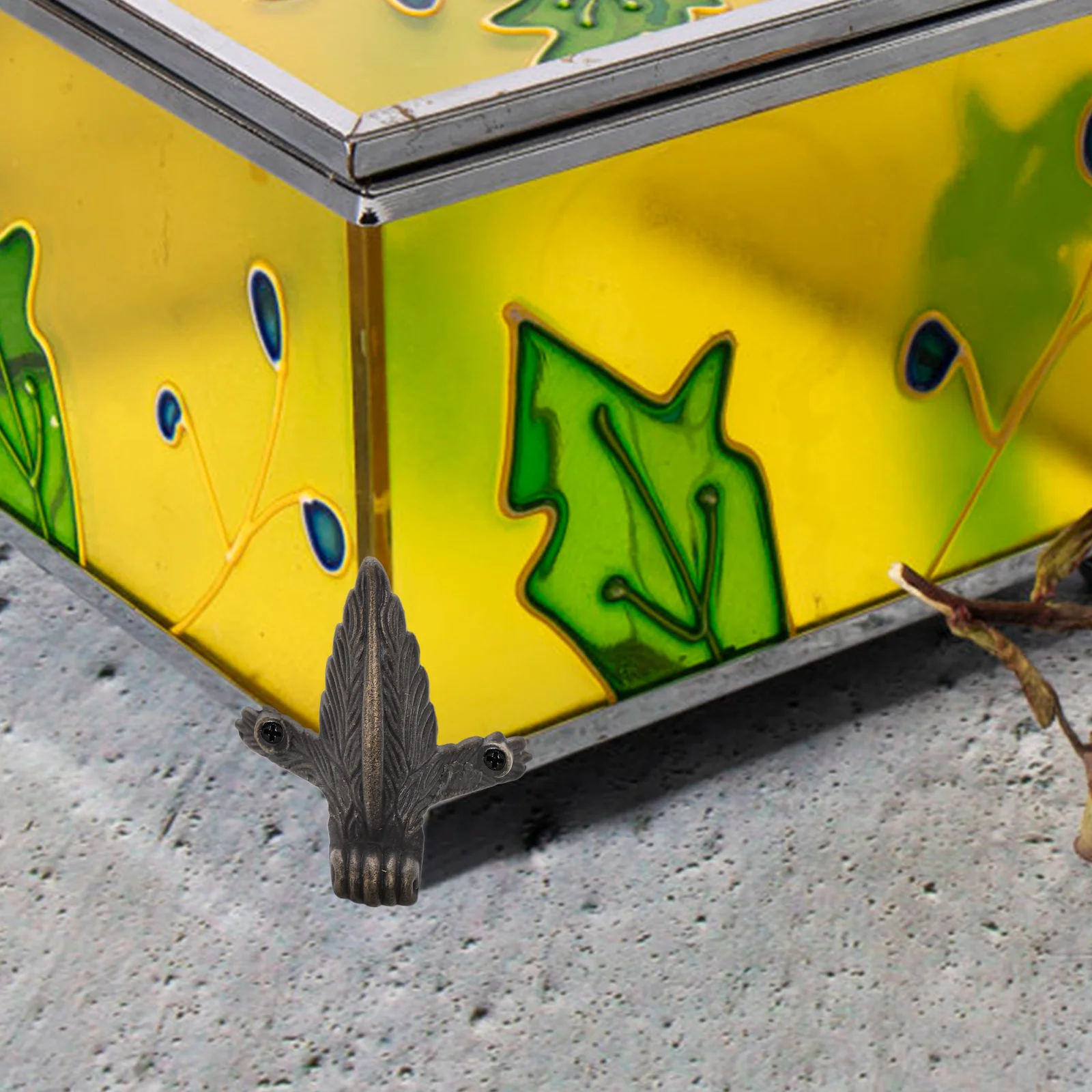 

4Set Vintage Zinc Alloy Decorative Cabinet Feet Metal Legs Strong Stable Support Furniture Jewelry Cabinet Legs