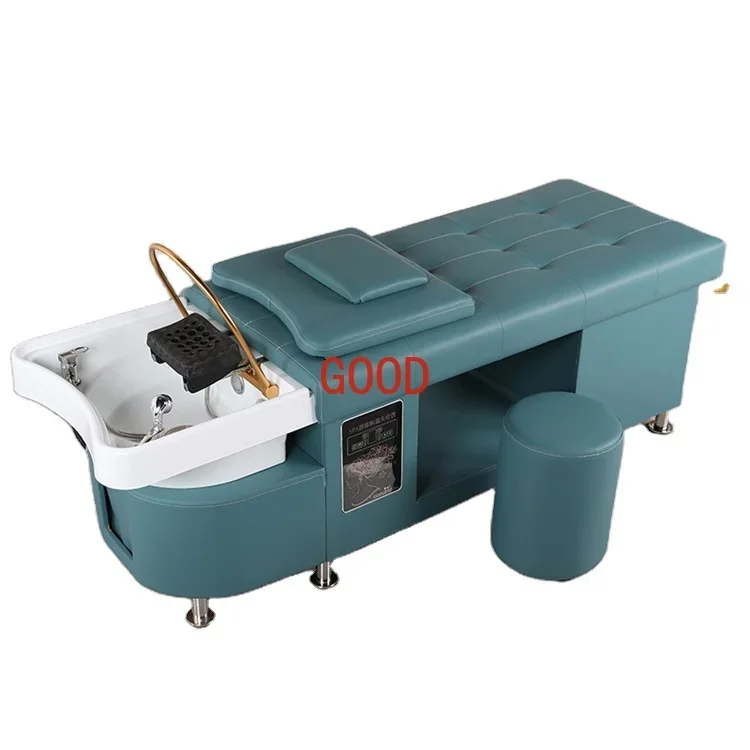 

Hair Washing Full Lying Popular Moxibustion Shampoo Chair Massage Bed with Chinese Herbal Medicine Stone Heating Function