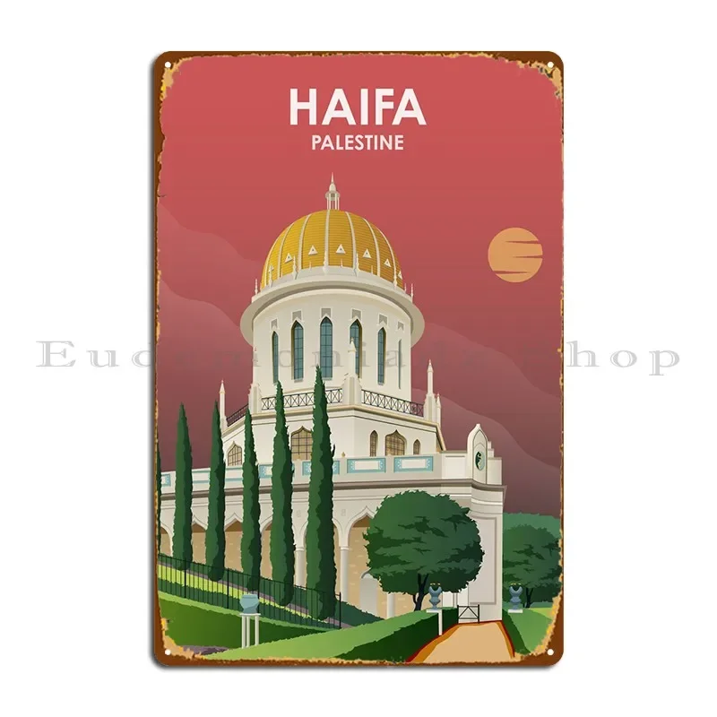 Haifa Palestine Design Art Metal Sign Design Pub Club Print Custom Decoration Tin Sign Poster