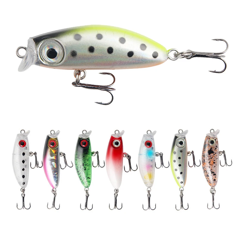 

Floating Mino, Lure Bait, 4.3cm2.7g Artificial Plastic Hard Bait, Trolling Swinger Fishing Supplies with High Quality Point Hook